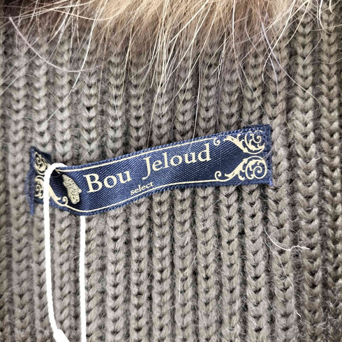 ブージュルード Bou Jeloud ニット 切り替え 異素材 ファー ベスト レディース JPN:38