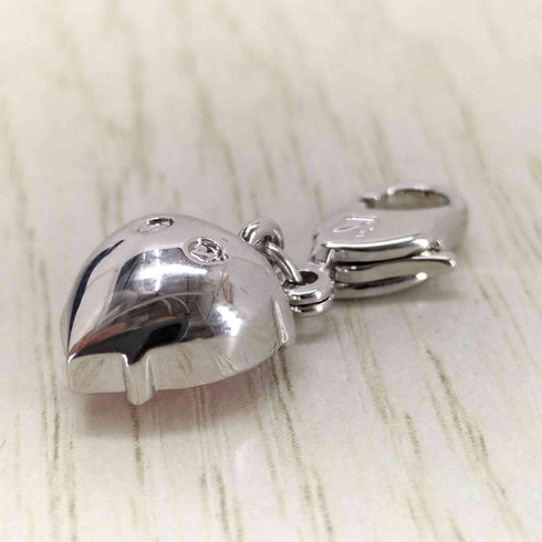 スワロフスキー SWAROVSKI ピンクストーン ハート チャーム レディース