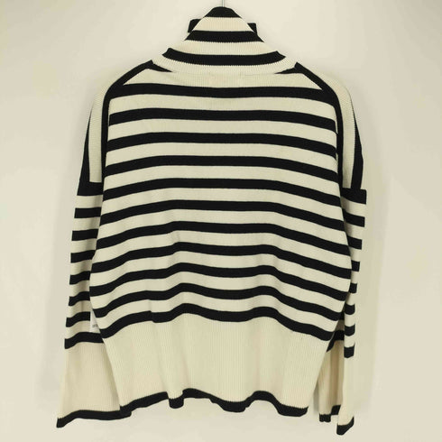 アンクレイヴ uncrave WHITE シルキーウール ボーダーハイネックニット レディース FREE