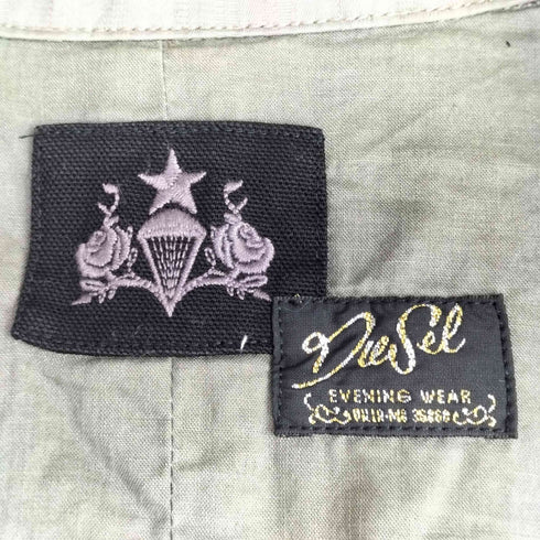 ディーゼル DIESEL シャドウストライプ カーゴポケット 燕尾 ナポレオン ミリタリージャケット レディース import:S