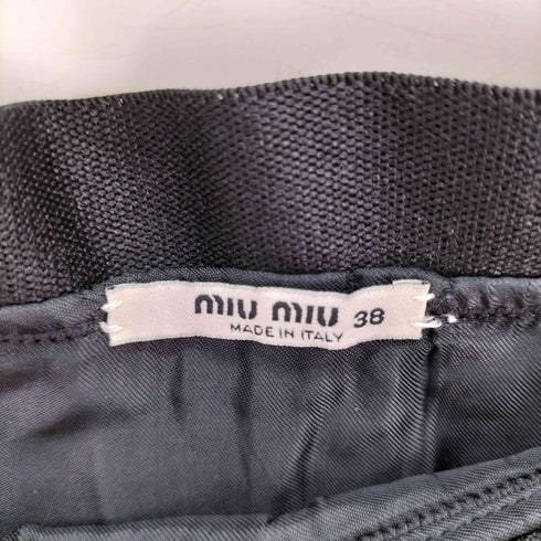 ミュウミュウ miu miu OLD イタリア製 ウール タック ボックスプリーツスカート レディース FR:38-40