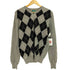 altai cashmere カシミヤ100% アーガイル Vネック ニット メンズ import:M