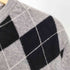altai cashmere カシミヤ100% アーガイル Vネック ニット メンズ import:M