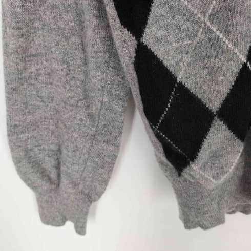 altai cashmere カシミヤ100% アーガイル Vネック ニット メンズ import:M