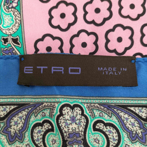 エトロ ETRO ペイズリー シルク ハンカチ レディース