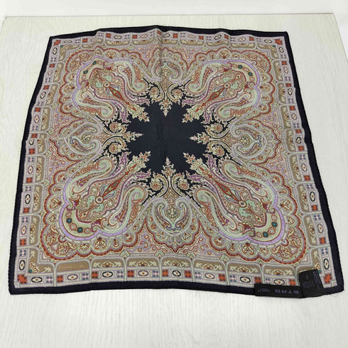 エトロ ETRO ペイズリー シルク ハンカチ レディース