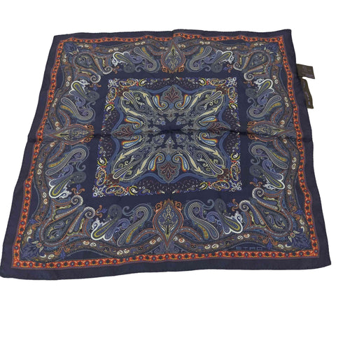 エトロ ETRO ペイズリー シルク ハンカチ レディース