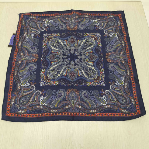 エトロ ETRO ペイズリー シルク ハンカチ レディース