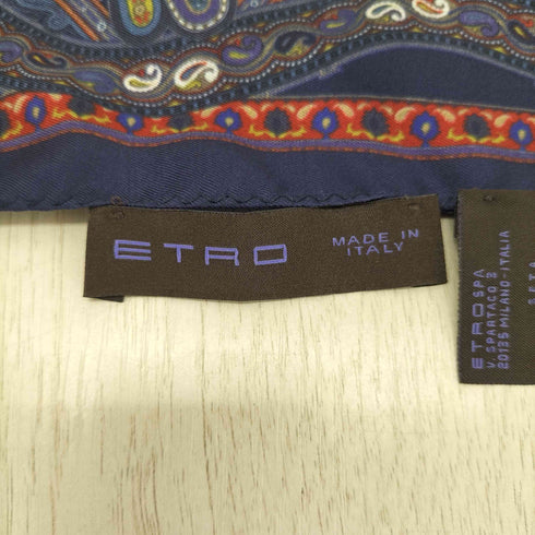 エトロ ETRO ペイズリー シルク ハンカチ レディース