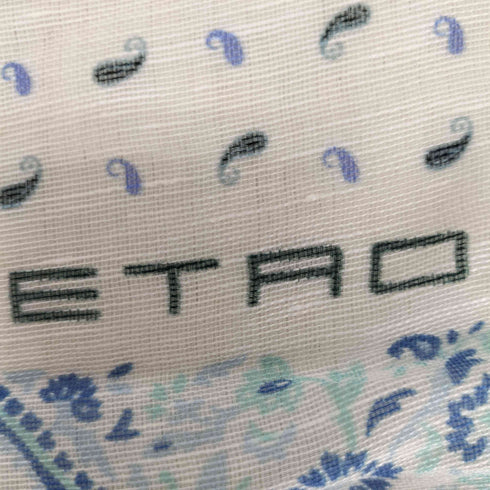 エトロ ETRO ペイズリー リネン ハンカチ レディース