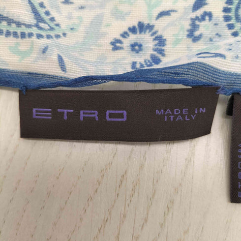 エトロ ETRO ペイズリー リネン ハンカチ レディース