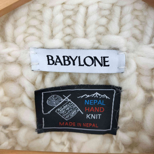 バビロン BABYLONE NEPAL HAND KNIT ウール100 ハンドフォルムカーディガン レディース FREE