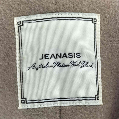 ジーナシス JEANASIS ショートビーバーノーカラーコート レディース FREE