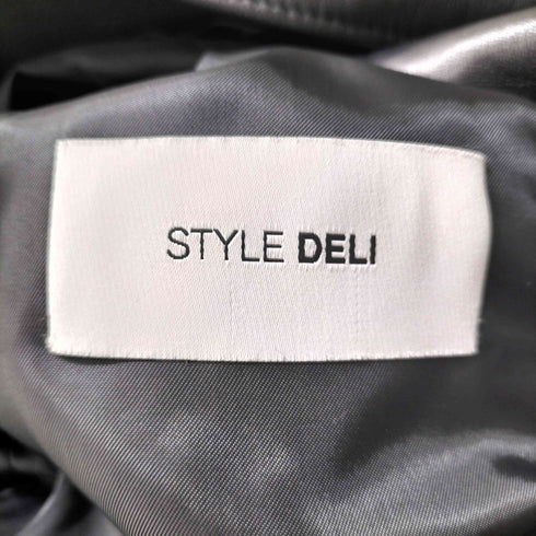 スタイルデリ STYLE DELI MADE IN JAPAN リアルラムレザーコンパクトライダースジャケット レディース FREE
