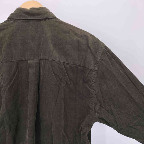 ヴァンヒューゼン VAN HEUSEN 90-00s フロントポケット コーデュロイ 長袖シャツ メンズ import:M