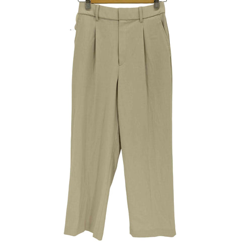 ユニクロ UNIQLO タックワイドパンツ グレー レディース JPN:M