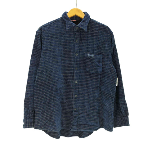バンズ VANS 90S USA製 old パイル地 チェック シャツ メンズ import:L