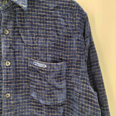 バンズ VANS 90S USA製 old パイル地 チェック シャツ メンズ import:L