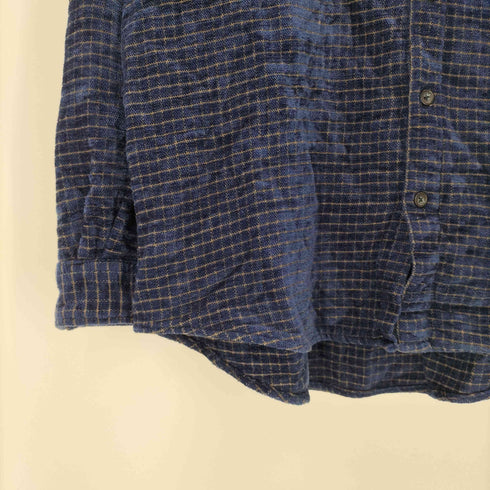 バンズ VANS 90S USA製 old パイル地 チェック シャツ メンズ import:L