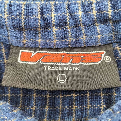 バンズ VANS 90S USA製 old パイル地 チェック シャツ メンズ import:L