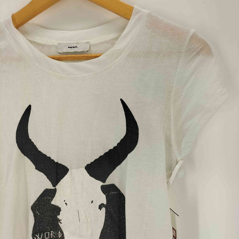 ディーゼル DIESEL バッファロースカル プリント 半袖 チュニック レディース import:XS