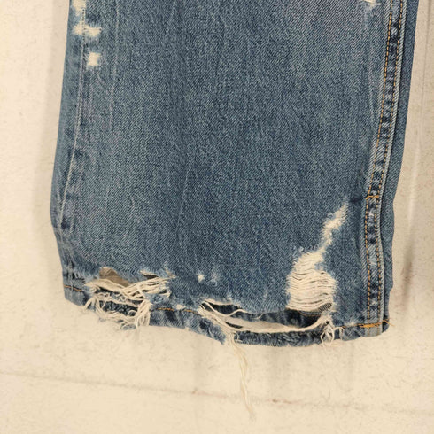 ザラ ZARA ダメージ デザイン ストレート デニム パンツ レディース DE:34