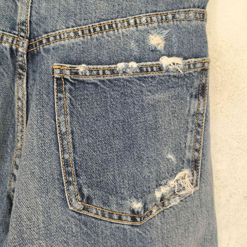 ザラ ZARA ダメージ デザイン ストレート デニム パンツ レディース DE:34