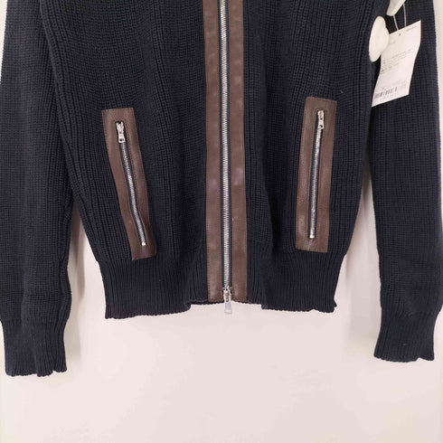 グッチ GUCCI 03AW Tom Ford期 MADE IN ITALY イタリア製 archive レザー ライニング コットン ドライバーズ ニット メンズ import:M