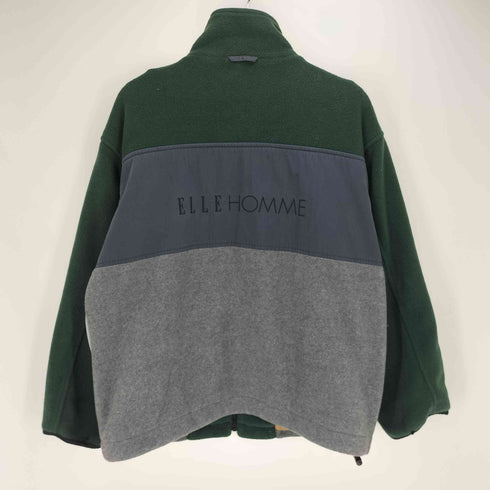 エルオム ELLE HOMME 異素材切替 マルチカラー フリースジャケット メンズ