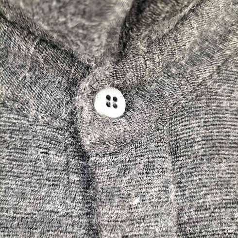 TRANSIT UOMO トランジット ウオモ ウール レーヨン 比翼 ニット シャツ メンズ XL