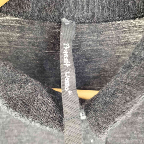 TRANSIT UOMO トランジット ウオモ ウール レーヨン 比翼 ニット シャツ メンズ XL