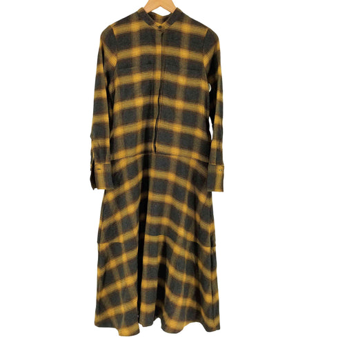 バナナリパブリック BANANA REPUBLIC 25AW オンブレチェック フランネル シャツワンピース レディース XS