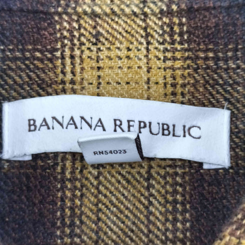 バナナリパブリック BANANA REPUBLIC 25AW オンブレチェック フランネル シャツワンピース レディース XS