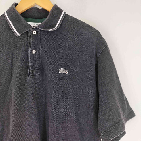 ラコステ LACOSTE ワンポイントロゴ刺繍 鹿の子 ショートスリーブ ポロシャツ メンズ import:M