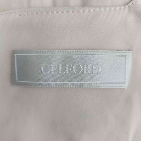 セルフォード CELFORD 割繊サテンギャザースリーブワンピース レディース JPN:36
