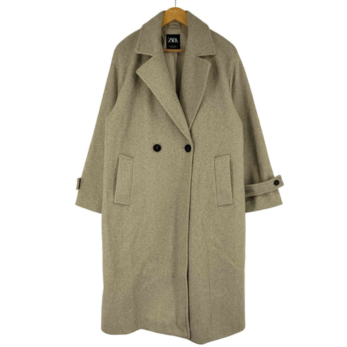 ザラ ZARA オーバーサイズソフトコート ダブル チェスター レディース US M
