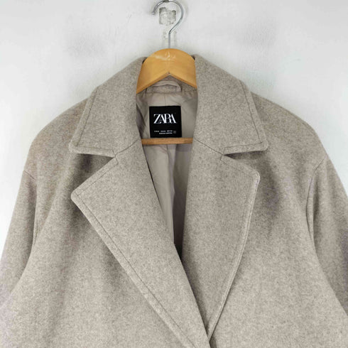 ザラ ZARA オーバーサイズソフトコート ダブル チェスター レディース US M
