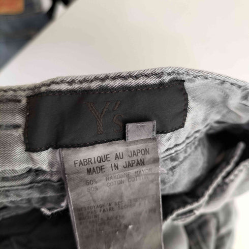 ワイズ Ys 17SS レーヨン混 ボタンフライ デニム ストレートパンツ メンズ 2