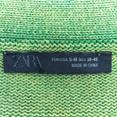 ザラ ZARA リバースエフェクト ウォッシュ カーディガン メンズ S-M