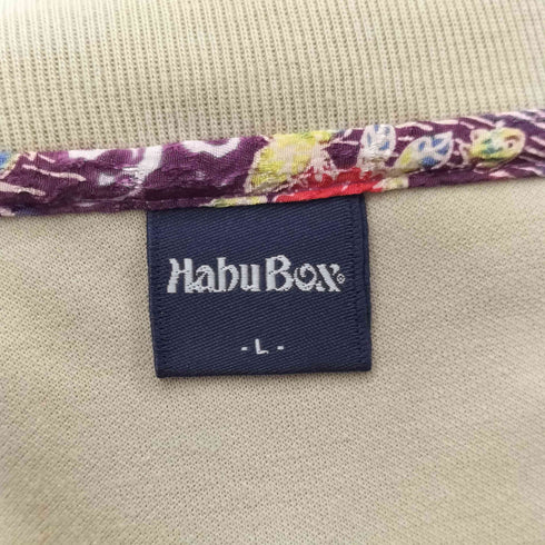 HABUBOX 琉球 和柄 龍 ドラゴン ロゴ刺繍 ジップパーカー メンズ JPN:L