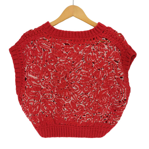 クヌースマーフ Knuth Marf embroidery knit best エンブロイダリーニットベスト レディース FREE