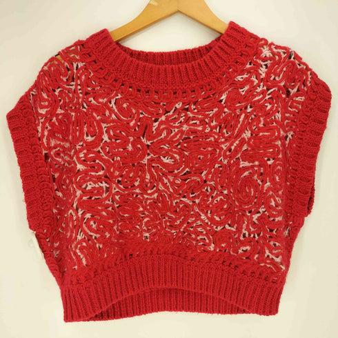 クヌースマーフ Knuth Marf embroidery knit best エンブロイダリーニットベスト レディース FREE