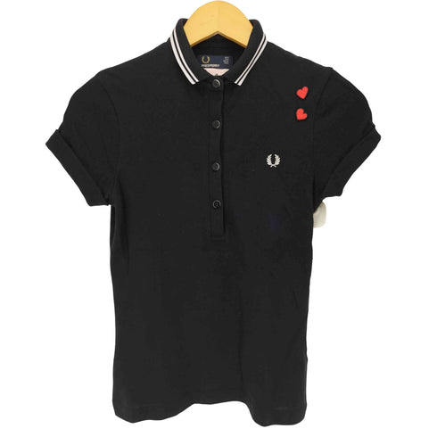 フレッドペリー FRED PERRY AMY WINEHOUSE 鹿の子 ポロシャツ レディース UK:8