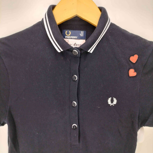 フレッドペリー FRED PERRY AMY WINEHOUSE 鹿の子 ポロシャツ レディース UK:8