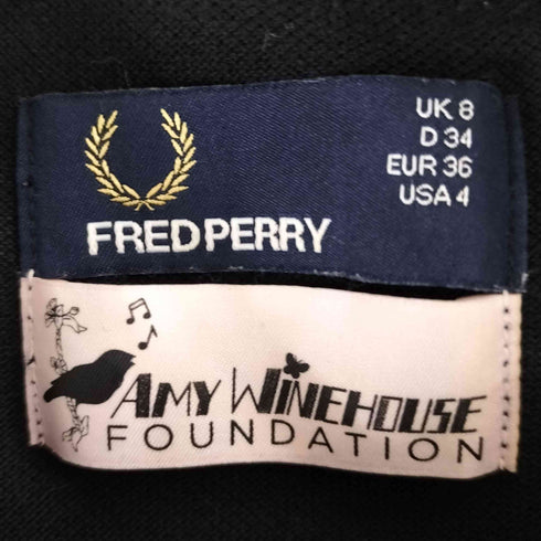 フレッドペリー FRED PERRY AMY WINEHOUSE 鹿の子 ポロシャツ レディース UK:8