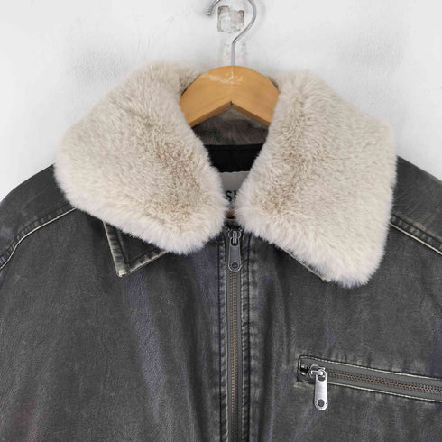 スライ SLY VINTAGE F/LEATHER S/ブルゾン ブルゾン ヴィンテージ フェイクレザー ショート ブルゾン レディース FREE