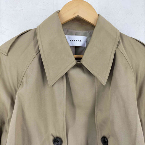 フレイアイディー FRAY I.D 25AW レザーベルトショートトレンチコート レディース 0