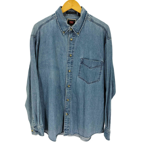 ラングラー Wrangler HERO REAL COMFORTABLES SHIRTS ボタンダウン デニムシャツ メンズ import:L