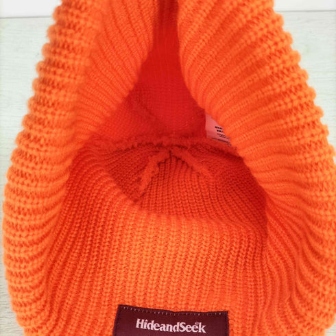 ハイドアンドシーク HIDE AND SEEK Cursive Logo Knit Cap ニット キャップ メンズ