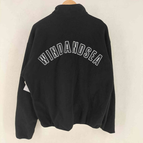 ウィンダンシー WIND AND SEA バックロゴ ハーフジップ フリース ジャケット メンズ XL